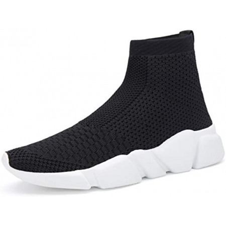 Walking Shoes Slip-On Sneakers Breathable Lightweight Athletic Running Shoes Black